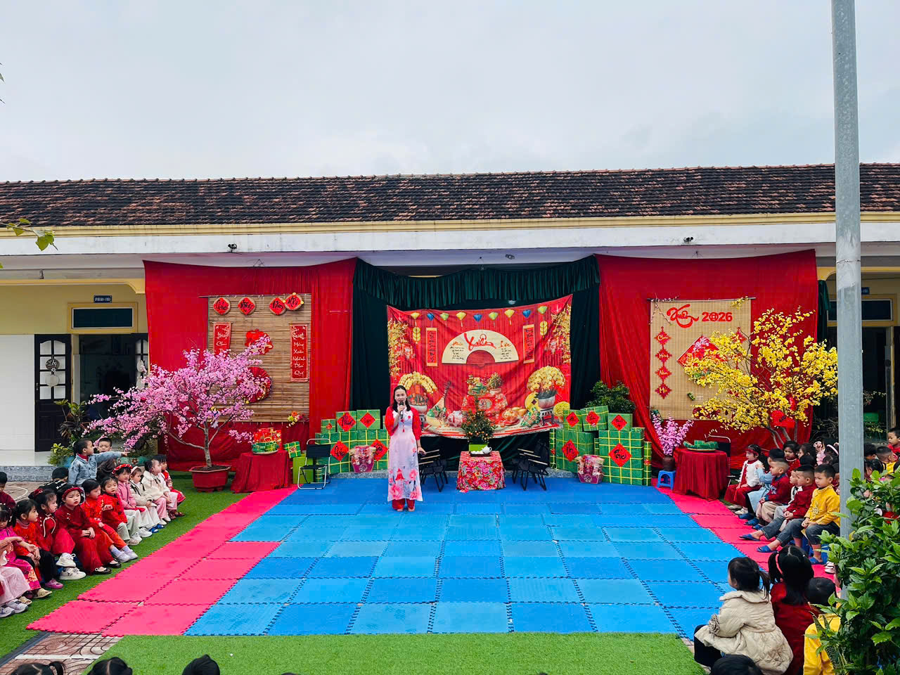 HOẠT ĐỘNG TRẢI NGHIỆM TẾT – XUÂN YÊU THƯƠNG CỦA CÁC BÉ TRƯỜNG MẦM NON DIỄN TÂN